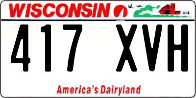 WI license plate 417XVH