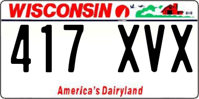 WI license plate 417XVX