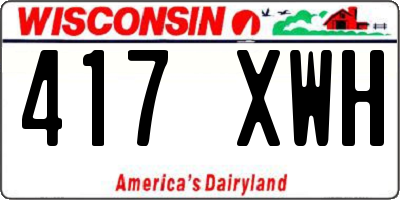 WI license plate 417XWH