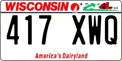 WI license plate 417XWQ