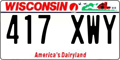WI license plate 417XWY