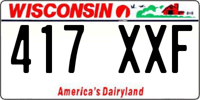 WI license plate 417XXF