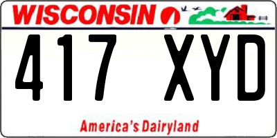 WI license plate 417XYD