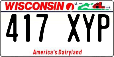 WI license plate 417XYP