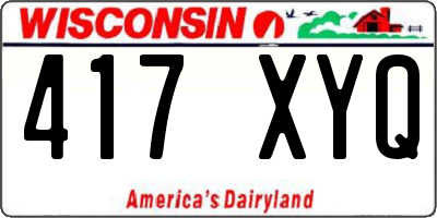 WI license plate 417XYQ