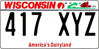 WI license plate 417XYZ