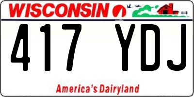 WI license plate 417YDJ