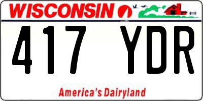 WI license plate 417YDR