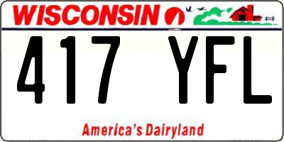 WI license plate 417YFL