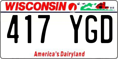 WI license plate 417YGD