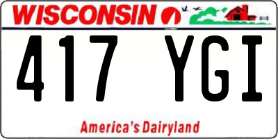 WI license plate 417YGI