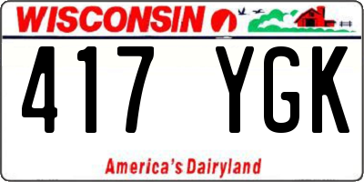 WI license plate 417YGK