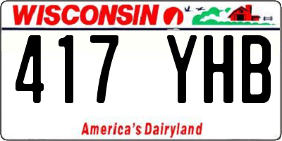 WI license plate 417YHB