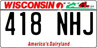 WI license plate 418NHJ