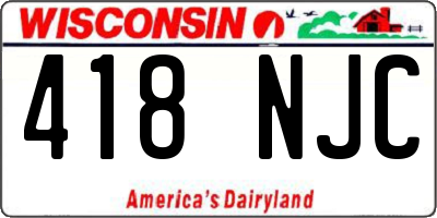 WI license plate 418NJC