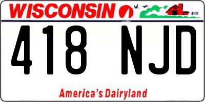 WI license plate 418NJD