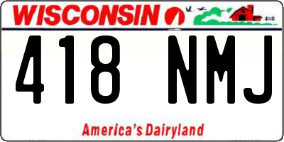 WI license plate 418NMJ