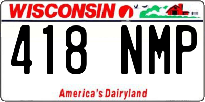 WI license plate 418NMP