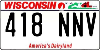 WI license plate 418NNV