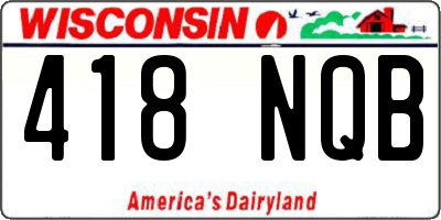 WI license plate 418NQB