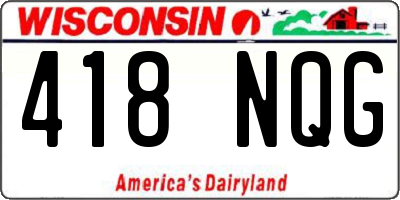 WI license plate 418NQG