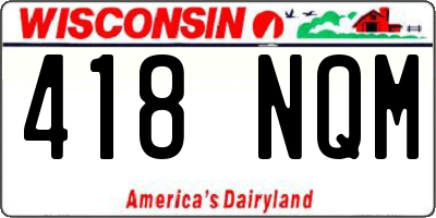 WI license plate 418NQM