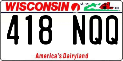 WI license plate 418NQQ