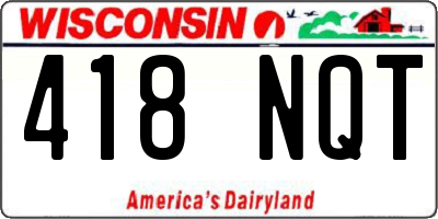 WI license plate 418NQT