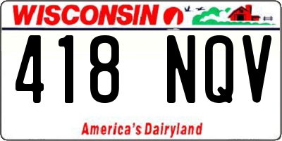 WI license plate 418NQV