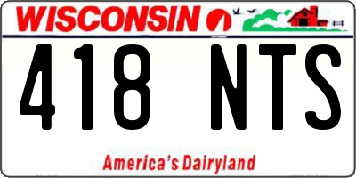 WI license plate 418NTS