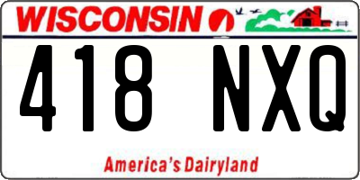 WI license plate 418NXQ