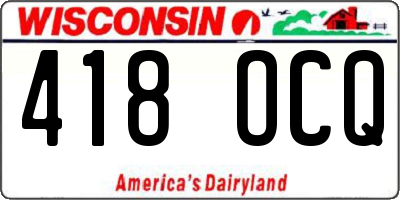 WI license plate 418OCQ