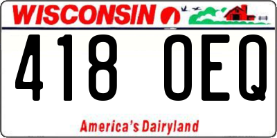 WI license plate 418OEQ
