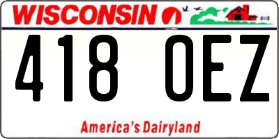 WI license plate 418OEZ