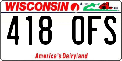 WI license plate 418OFS