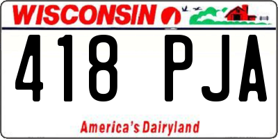 WI license plate 418PJA