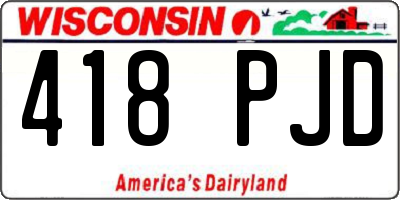 WI license plate 418PJD