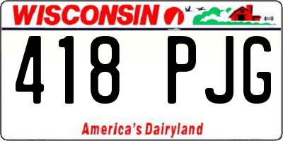 WI license plate 418PJG
