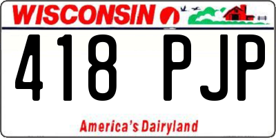 WI license plate 418PJP