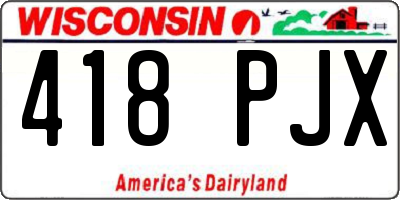 WI license plate 418PJX