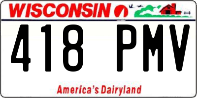 WI license plate 418PMV