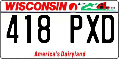 WI license plate 418PXD