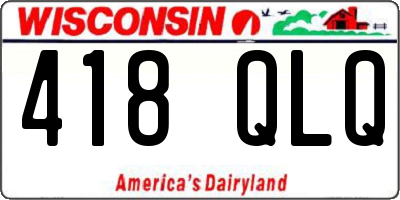 WI license plate 418QLQ
