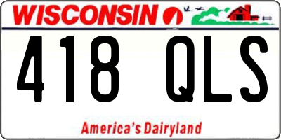 WI license plate 418QLS