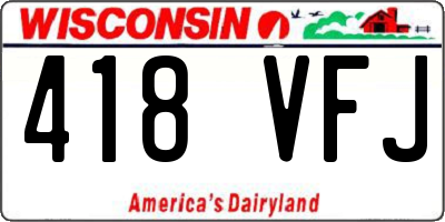 WI license plate 418VFJ