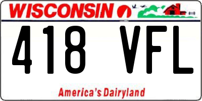 WI license plate 418VFL