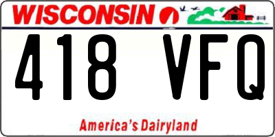 WI license plate 418VFQ