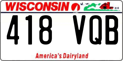 WI license plate 418VQB