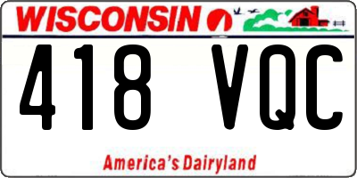 WI license plate 418VQC