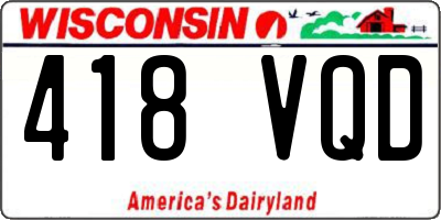 WI license plate 418VQD